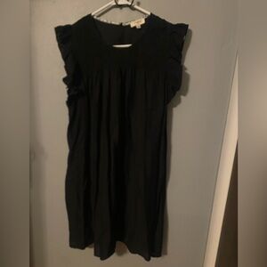 Umgee Black Ruffled Sleeveless Dress